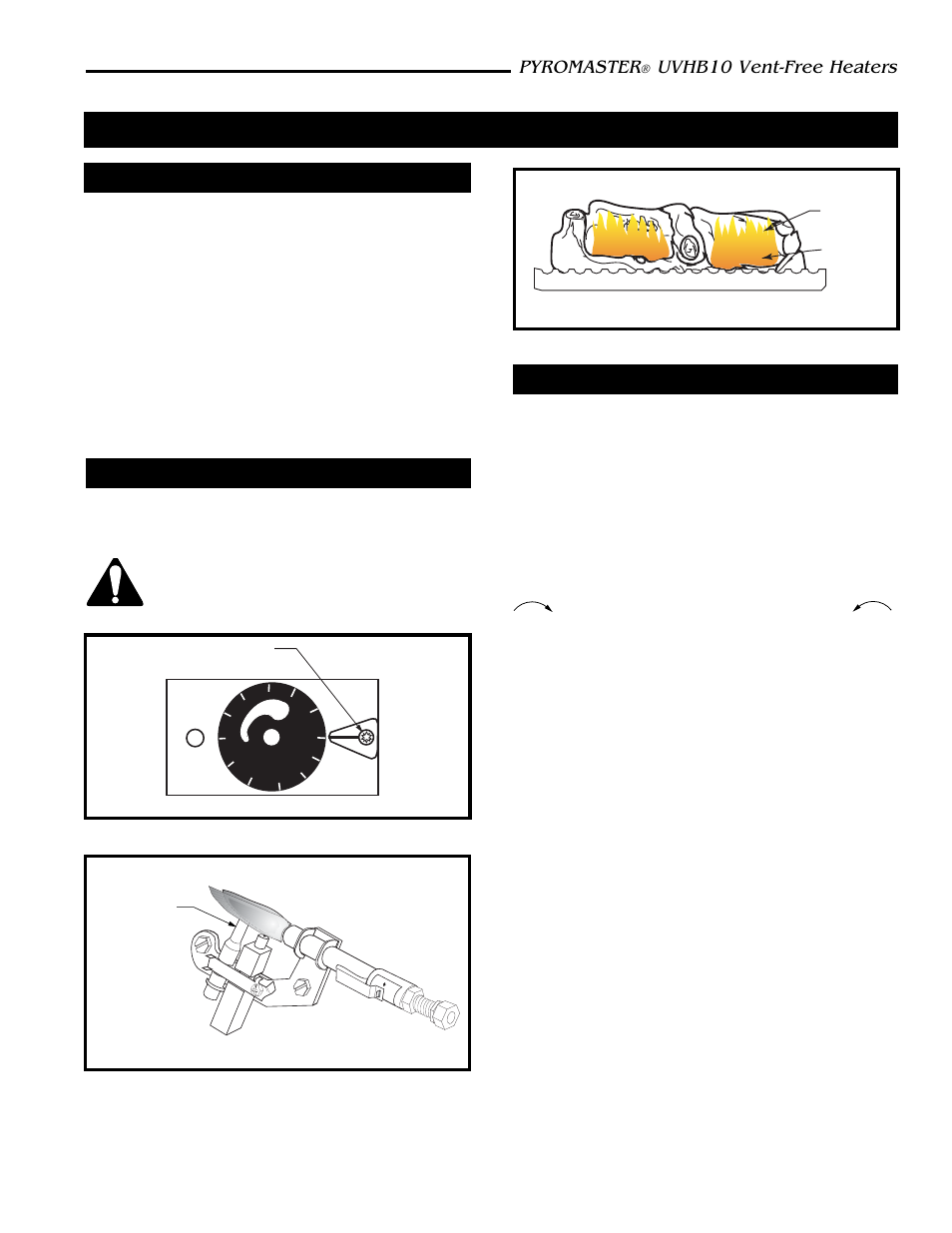 Operation, Pyromaster, Uvhb10 vent-free heaters | CFM UVHB10 User Manual | Page 7 / 13