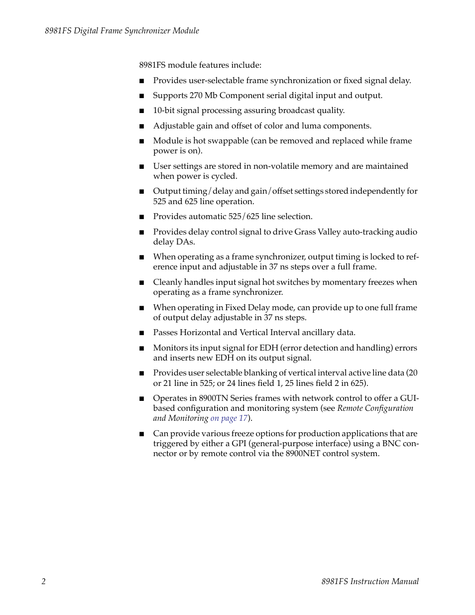Grass Valley 8981FS User Manual | Page 8 / 38