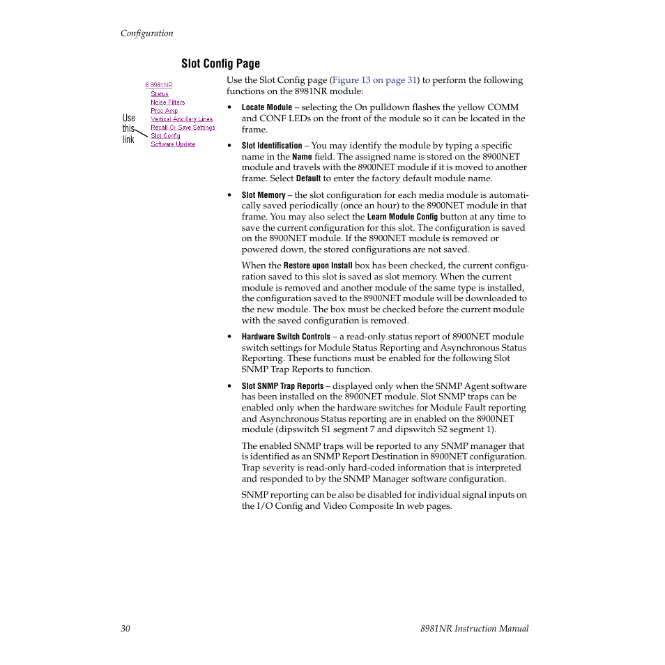 Grass Valley 8981NR User Manual | Page 30 / 44