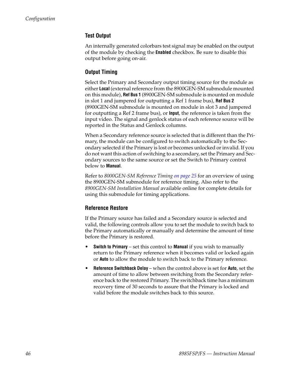 Grass Valley 8985FS v.1.3.2 User Manual | Page 46 / 82