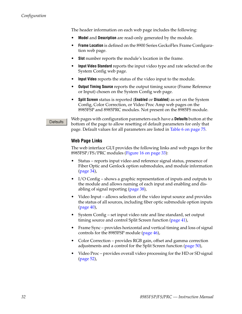 Grass Valley 8985FS v.1.2.0 User Manual | Page 32 / 84