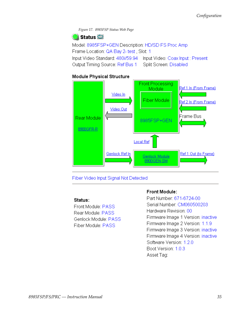Grass Valley 8985FS v.1.2.0 User Manual | Page 35 / 84
