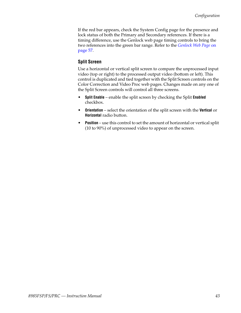 Grass Valley 8985FS v.1.2.0 User Manual | Page 43 / 84
