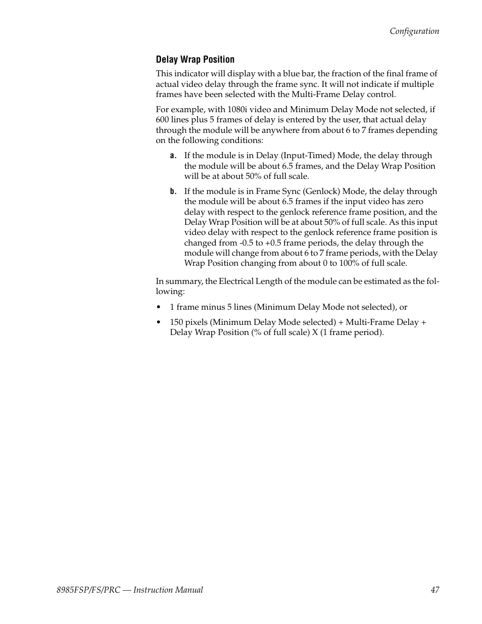 Grass Valley 8985FS v.1.2.0 User Manual | Page 47 / 84
