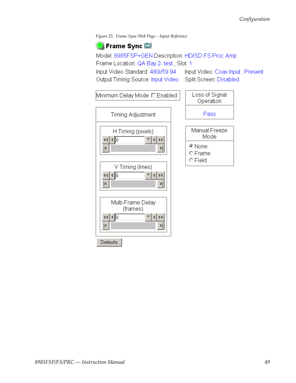 Grass Valley 8985FS v.1.2.0 User Manual | Page 49 / 84