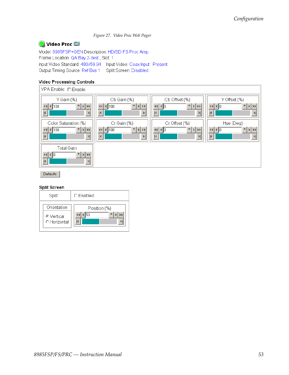 Grass Valley 8985FS v.1.2.0 User Manual | Page 53 / 84