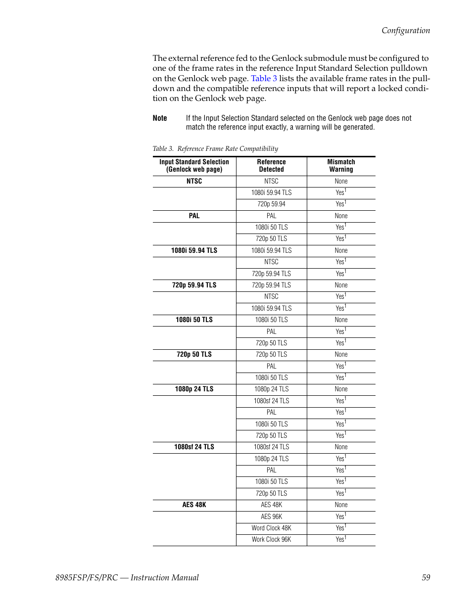 Grass Valley 8985FS v.1.2.0 User Manual | Page 59 / 84