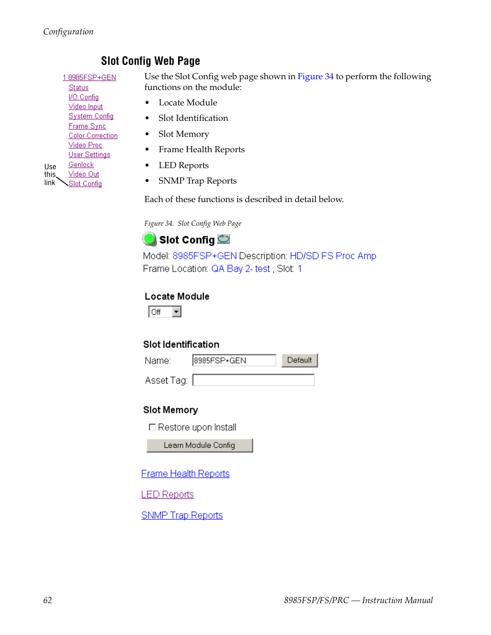 Grass Valley 8985FS v.1.2.0 User Manual | Page 62 / 84