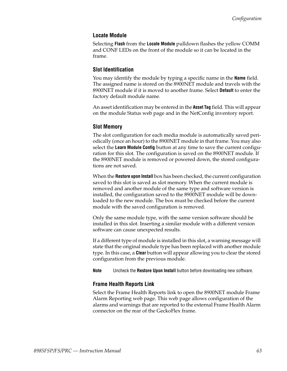 Grass Valley 8985FS v.1.2.0 User Manual | Page 63 / 84