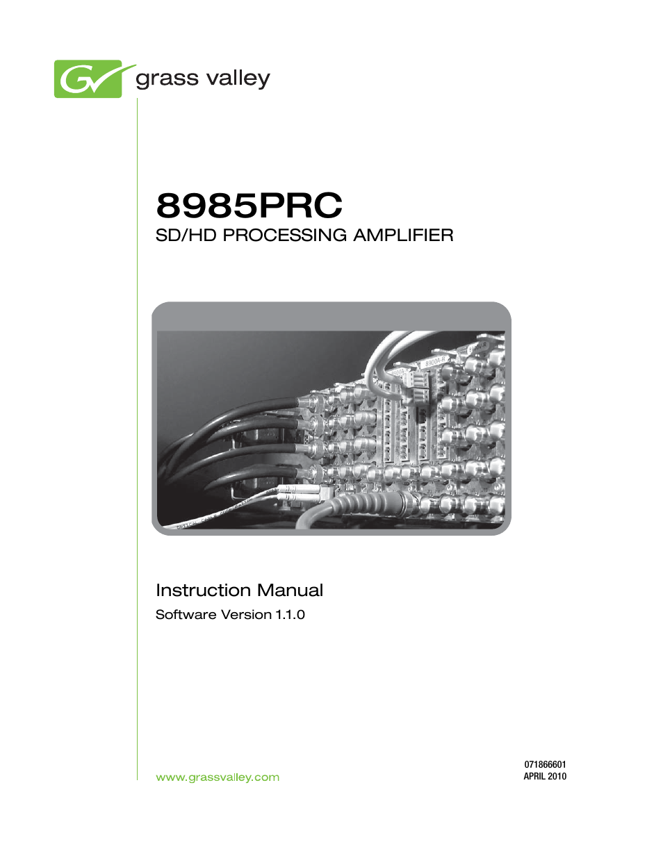 Grass Valley 8985PRC v.1.1.0 User Manual | 60 pages