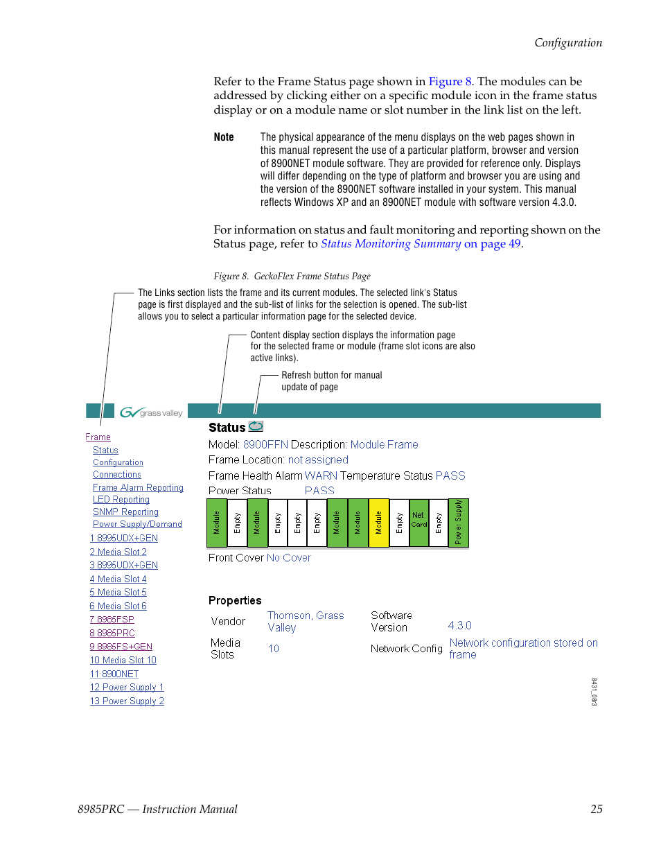 Grass Valley 8985PRC v.1.1.0 User Manual | Page 25 / 60