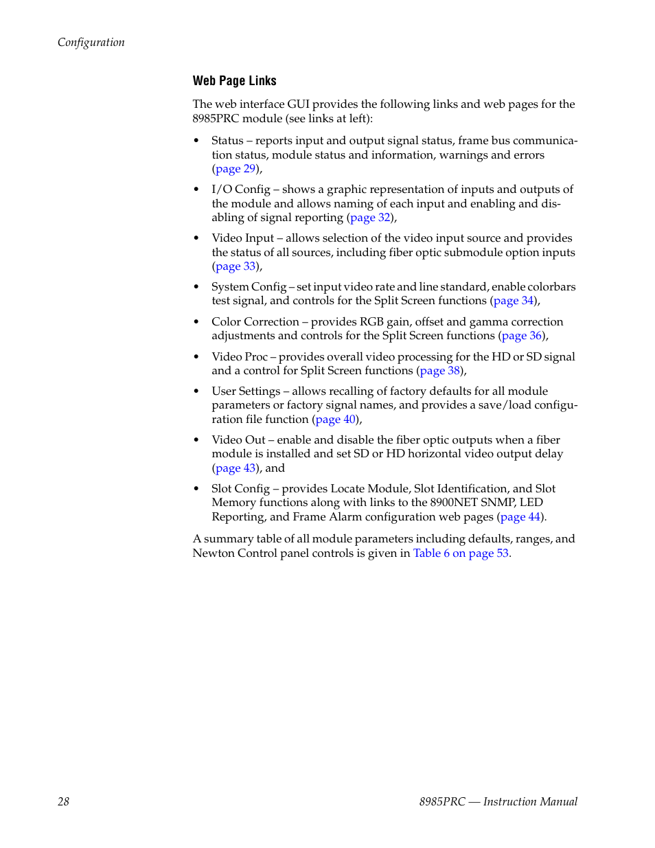 Grass Valley 8985PRC v.1.1.0 User Manual | Page 28 / 60