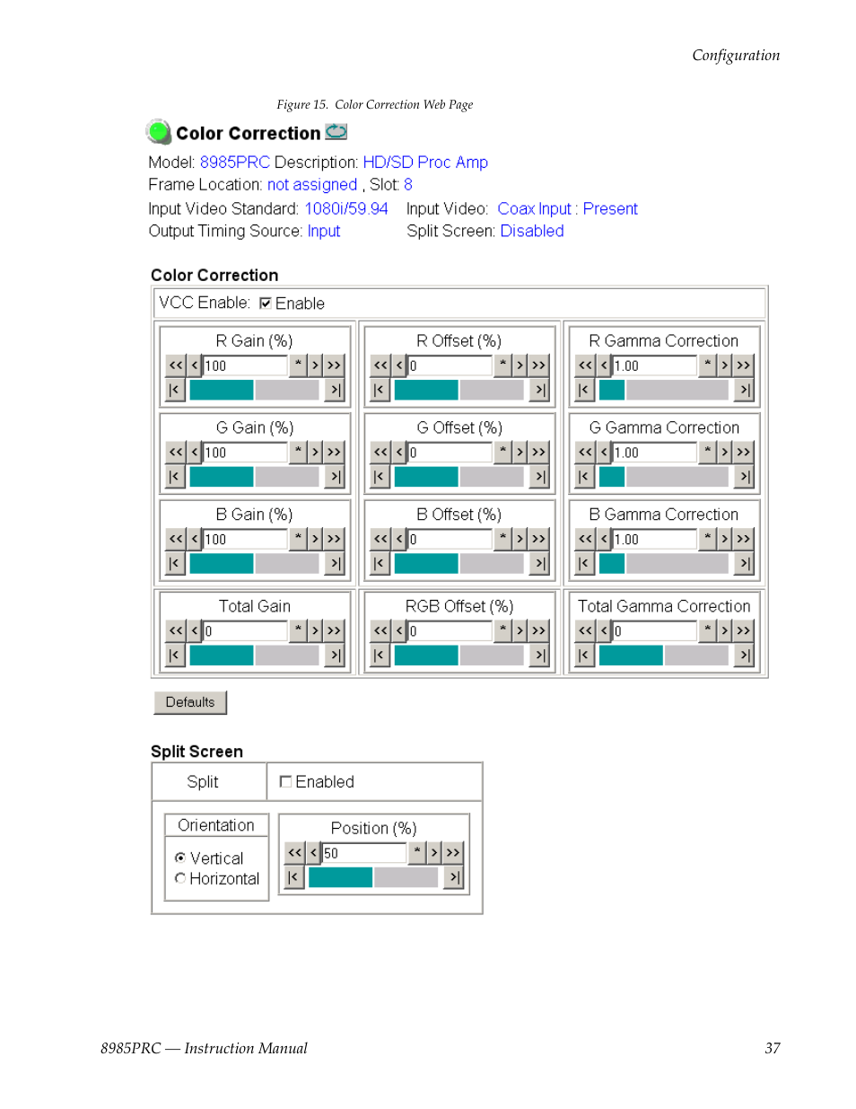 Grass Valley 8985PRC v.1.1.0 User Manual | Page 37 / 60