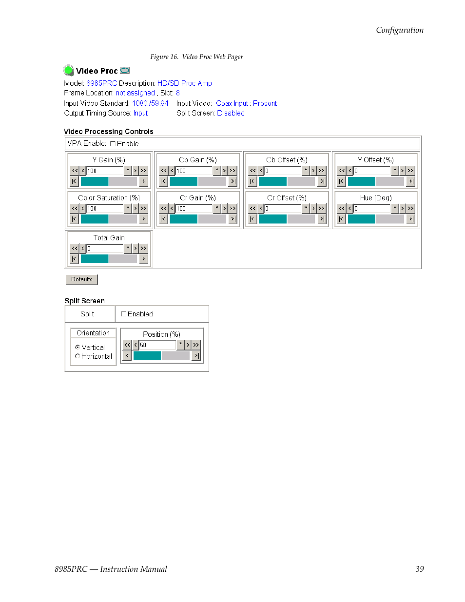 Grass Valley 8985PRC v.1.1.0 User Manual | Page 39 / 60