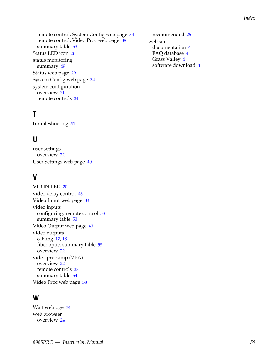 Grass Valley 8985PRC v.1.1.0 User Manual | Page 59 / 60