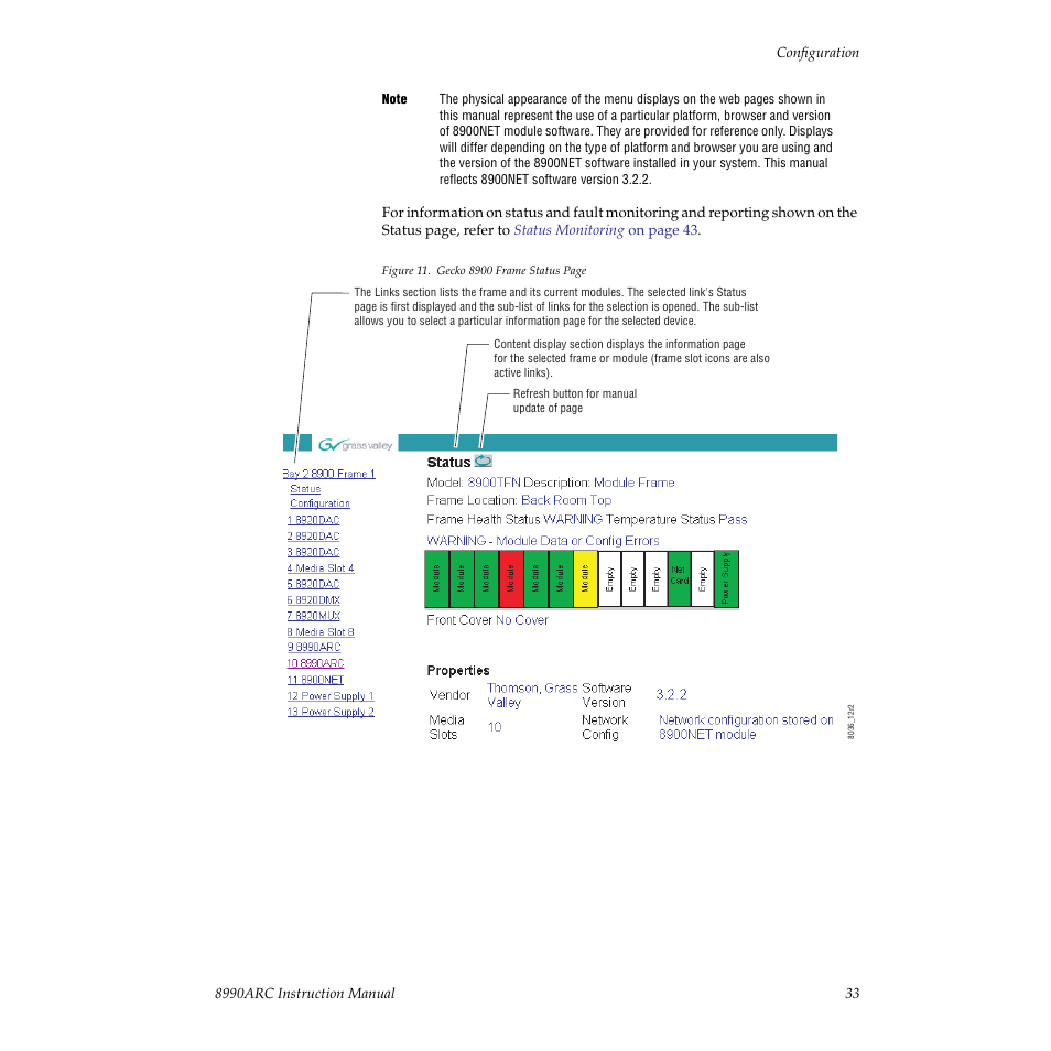 Grass Valley 8990ARC v.3.0 User Manual | Page 33 / 56