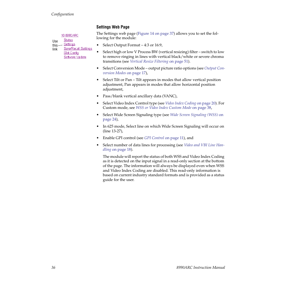 Grass Valley 8990ARC v.3.0 User Manual | Page 36 / 56