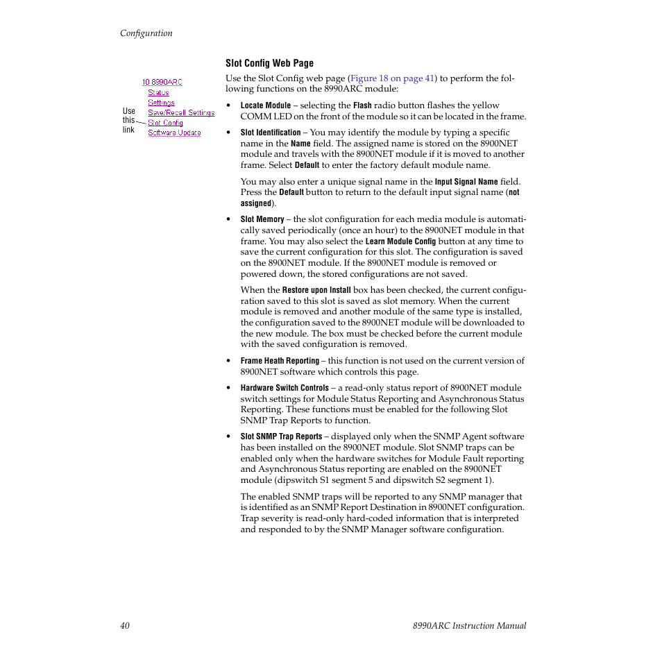 Grass Valley 8990ARC v.3.0 User Manual | Page 40 / 56