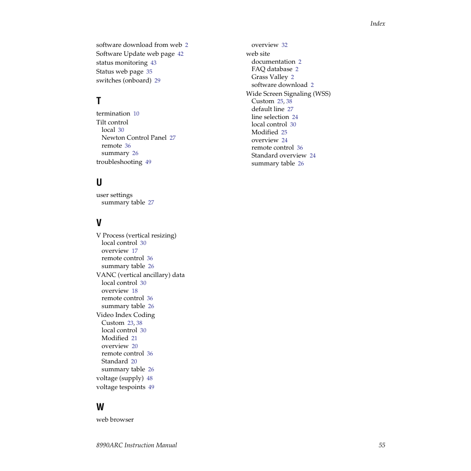 Grass Valley 8990ARC v.3.0 User Manual | Page 55 / 56