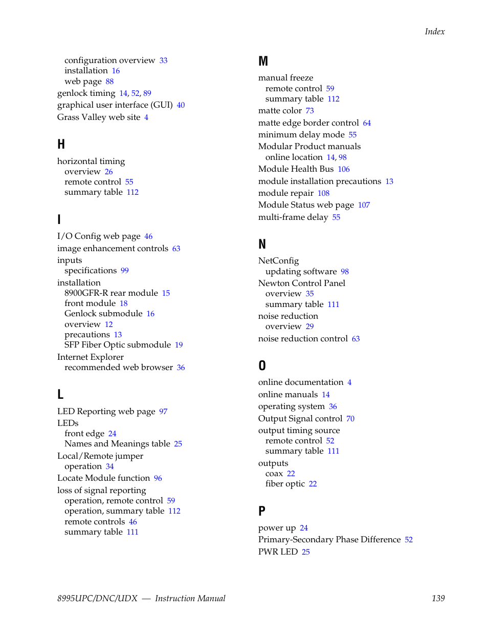 Grass Valley 8995DNC v.1.3.0 User Manual | Page 139 / 140