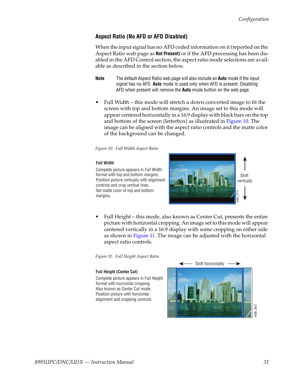 Bed in, Aspect ratio | Grass Valley 8995DNC v.1.3.0 User Manual | Page 31 / 140