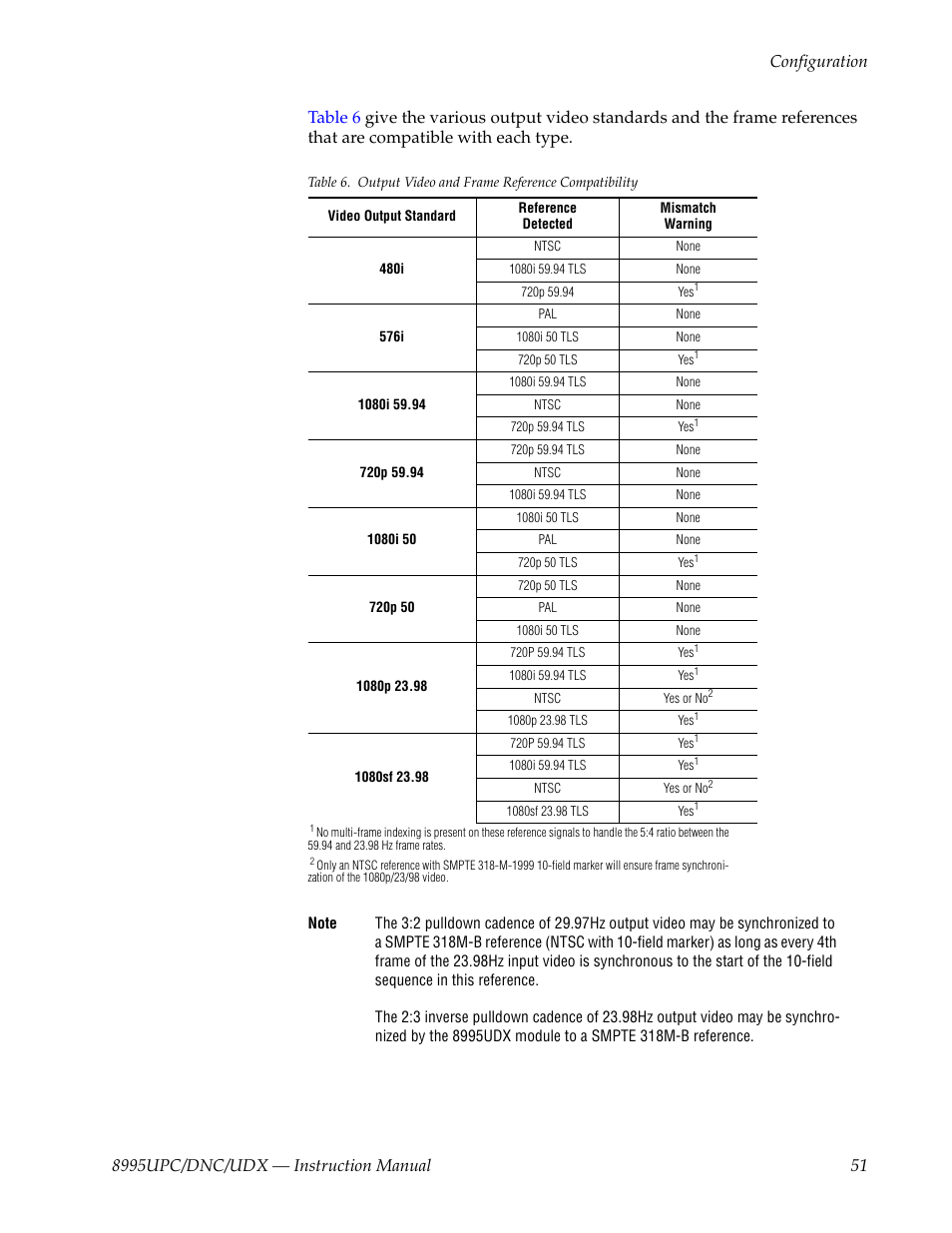 Module. refer to, Table 6 on, For a listing | Grass Valley 8995DNC v.1.3.0 User Manual | Page 51 / 140