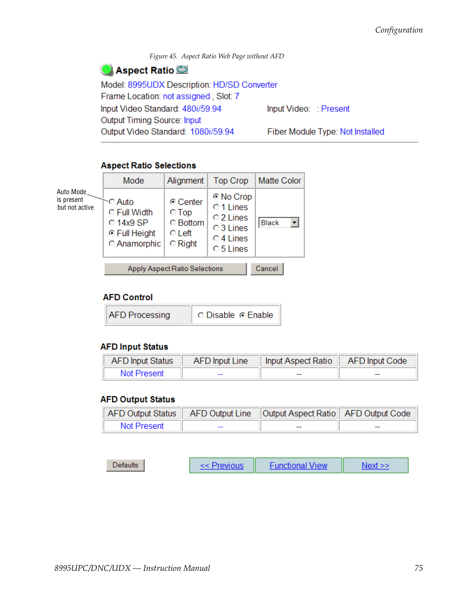 Grass Valley 8995DNC v.1.3.0 User Manual | Page 75 / 140