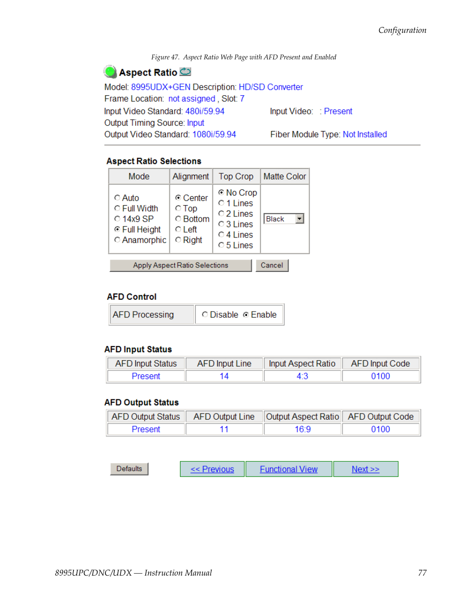 Own in, Figure 47 on | Grass Valley 8995DNC v.1.3.0 User Manual | Page 77 / 140