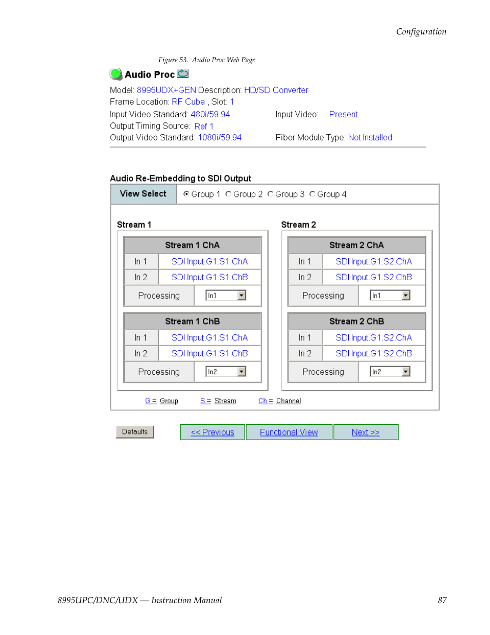 Grass Valley 8995DNC v.1.3.0 User Manual | Page 87 / 140