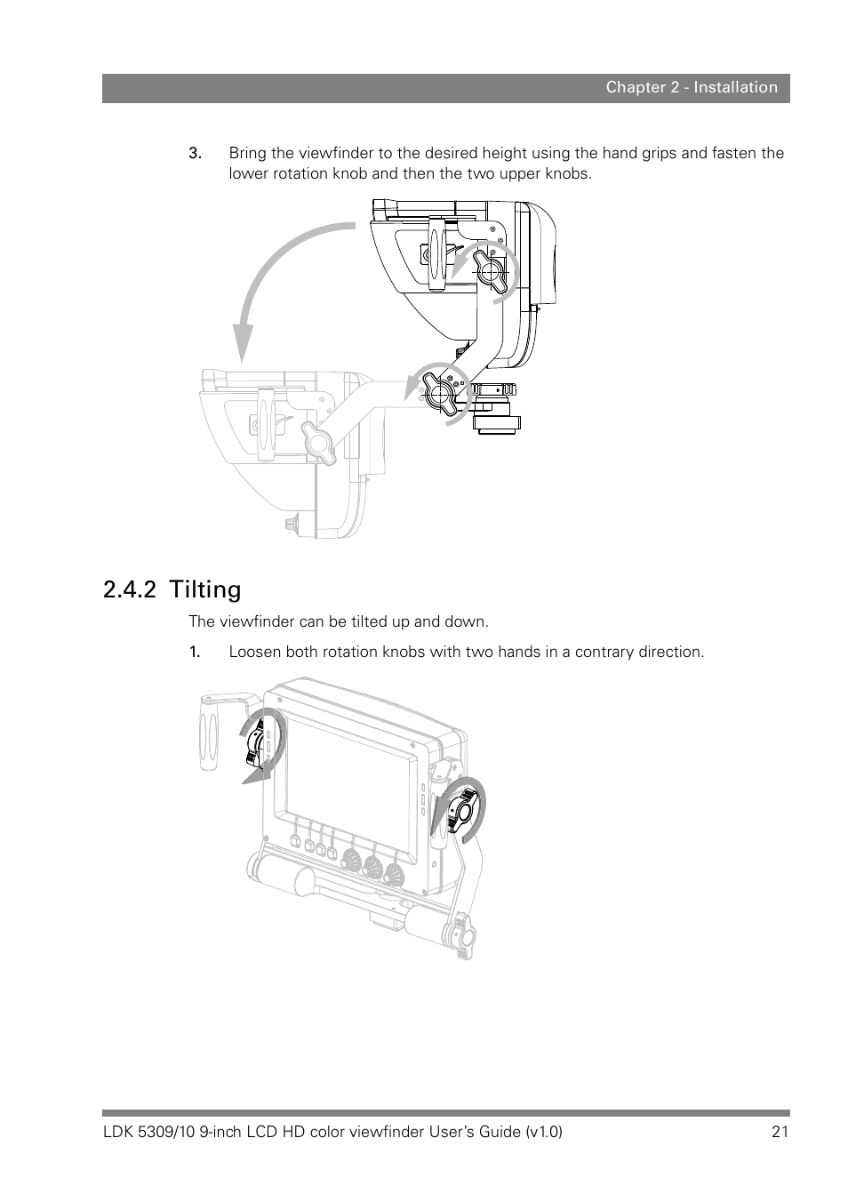 2 tilting | Grass Valley LDK 5309 User Manual | Page 21 / 44