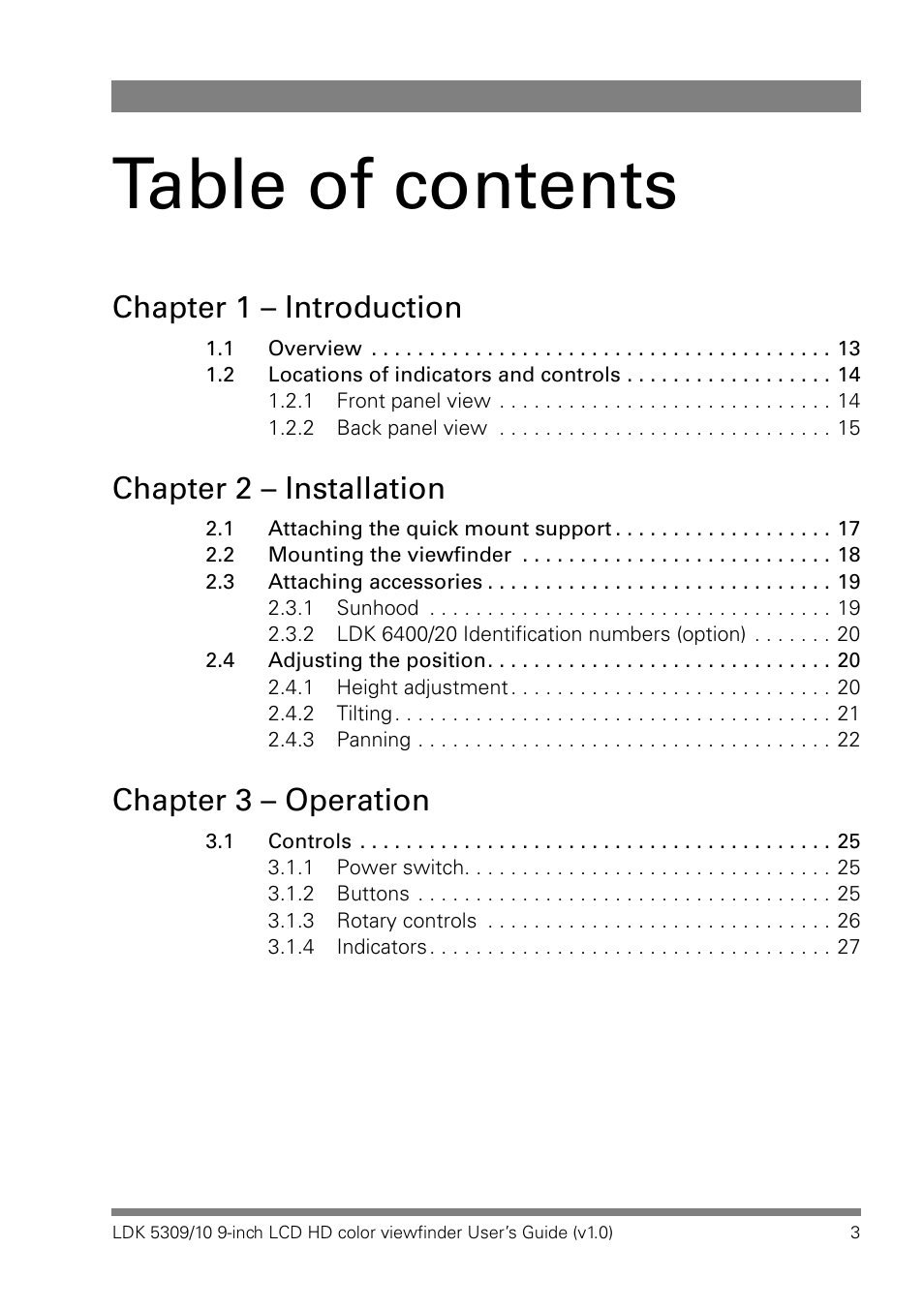 Grass Valley LDK 5309 User Manual | Page 3 / 44