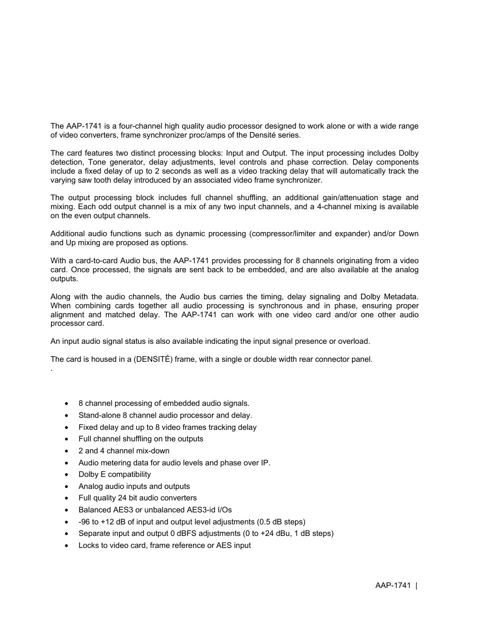 Grass Valley AAP-1741 User Manual | Page 5 / 33
