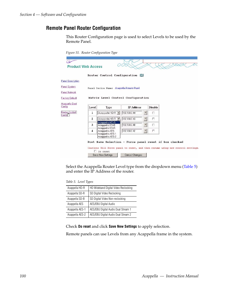 Remote panel router configuration | Grass Valley Acappella v.3.2.4 User Manual | Page 100 / 128