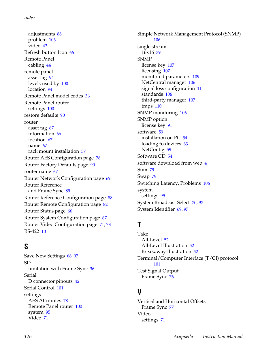 Grass Valley Acappella v.3.2.4 User Manual | Page 126 / 128