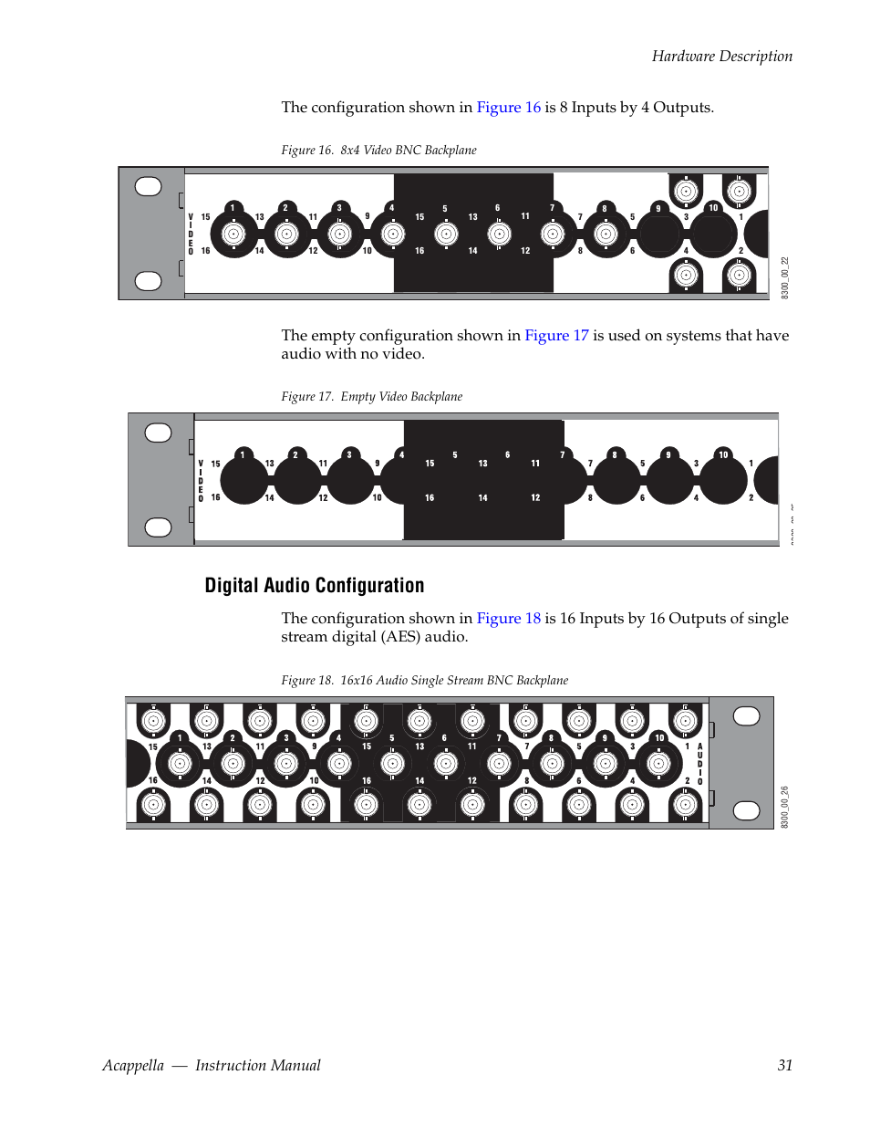 Digital audio configuration | Grass Valley Acappella v.3.2.4 User Manual | Page 31 / 128