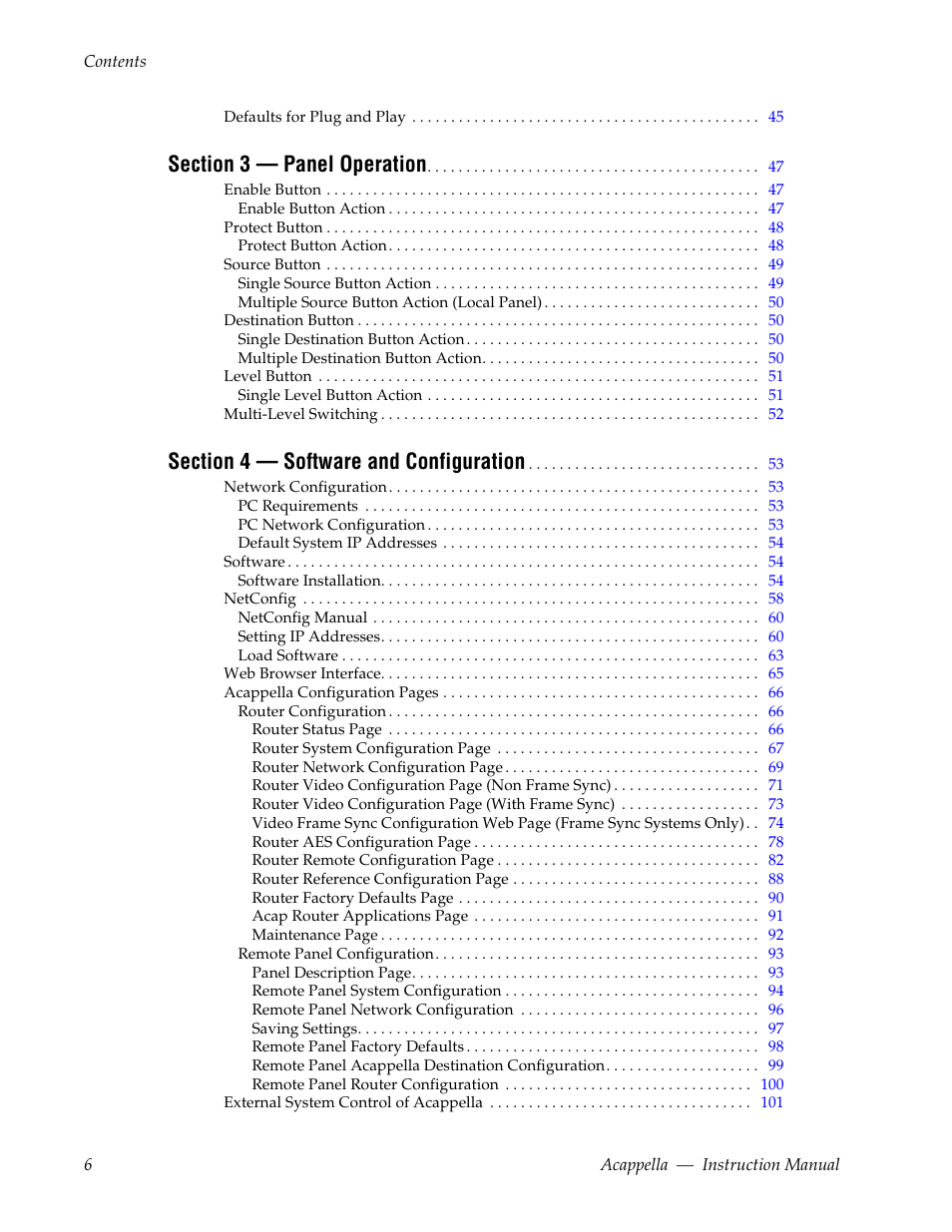 Grass Valley Acappella v.3.2.4 User Manual | Page 6 / 128