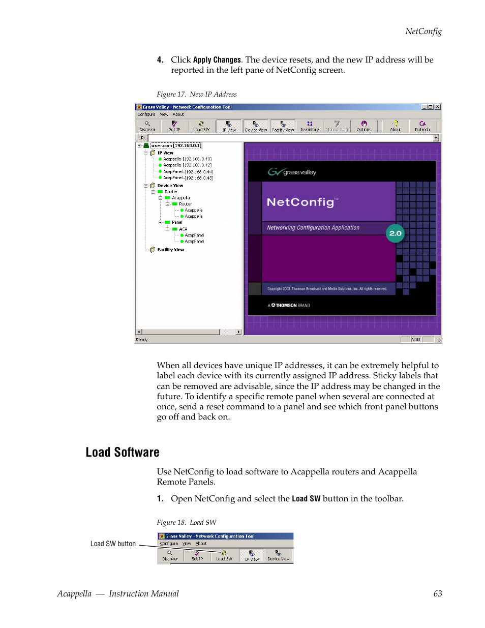 Load software | Grass Valley Acappella v.3.2.4 User Manual | Page 63 / 128