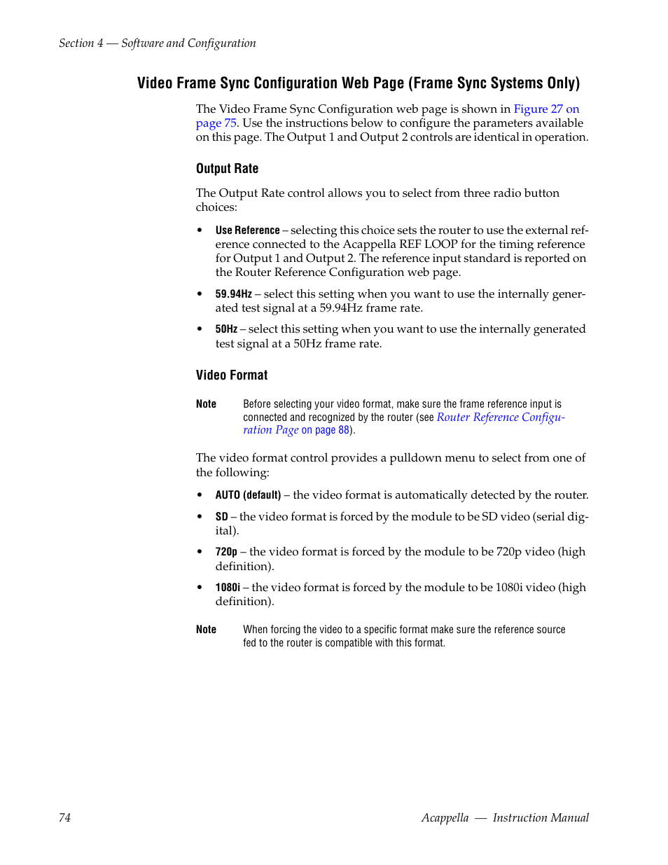 Grass Valley Acappella v.3.2.4 User Manual | Page 74 / 128