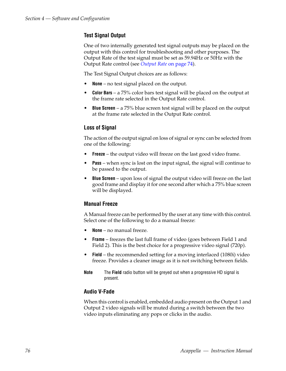 Grass Valley Acappella v.3.2.4 User Manual | Page 76 / 128