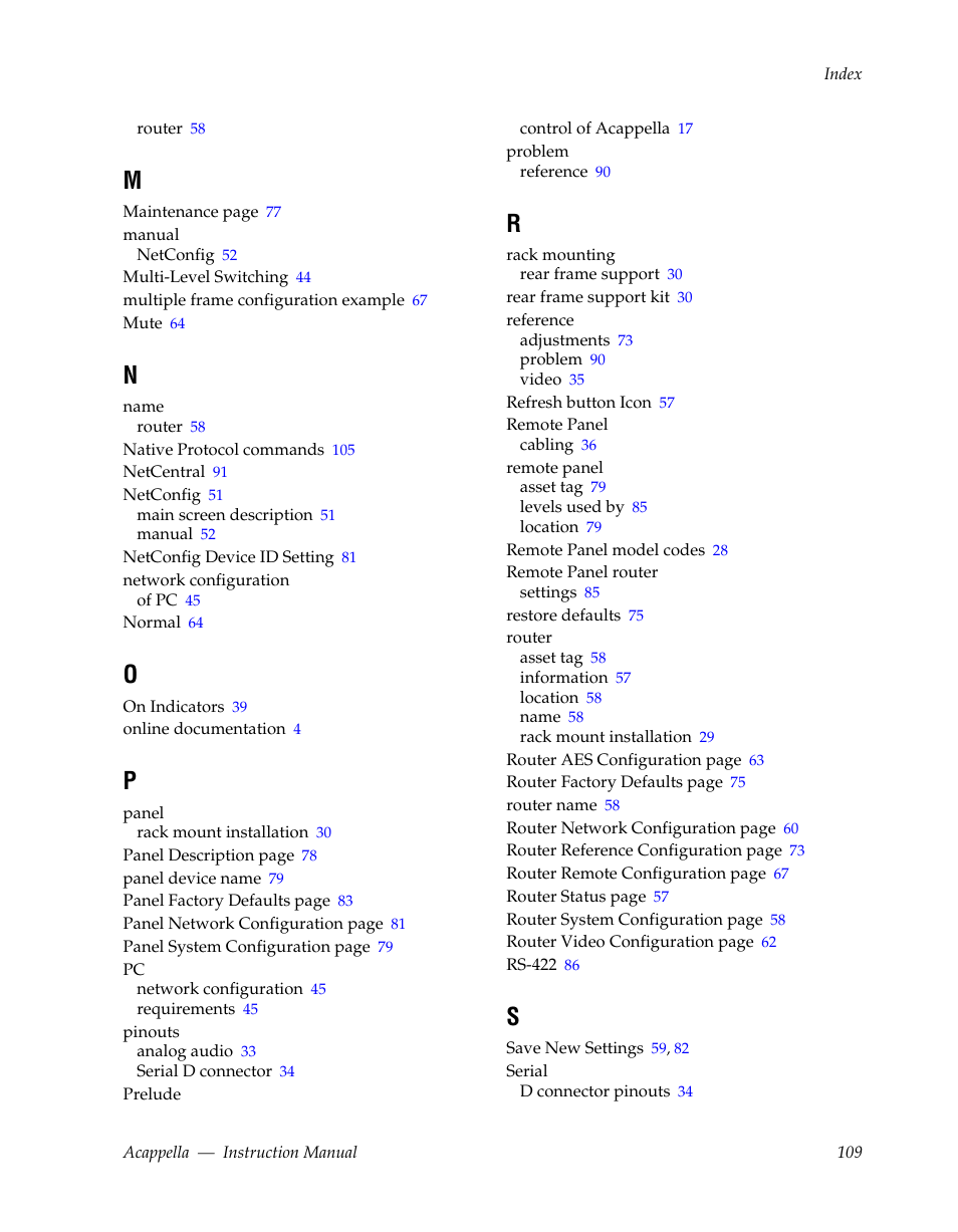 Grass Valley Acappella v.3.1.0 User Manual | Page 109 / 110