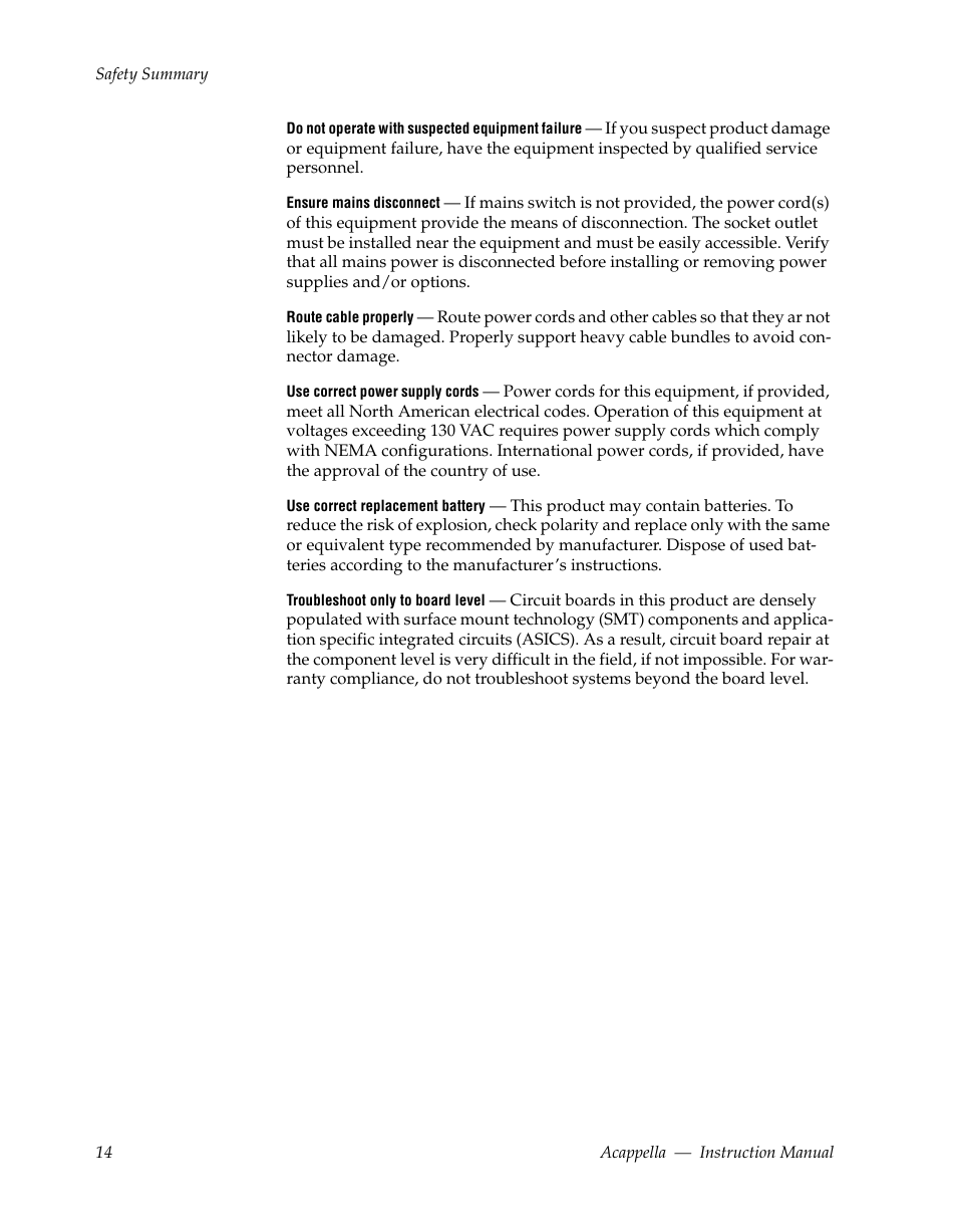 Grass Valley Acappella v.3.1.0 User Manual | Page 14 / 110