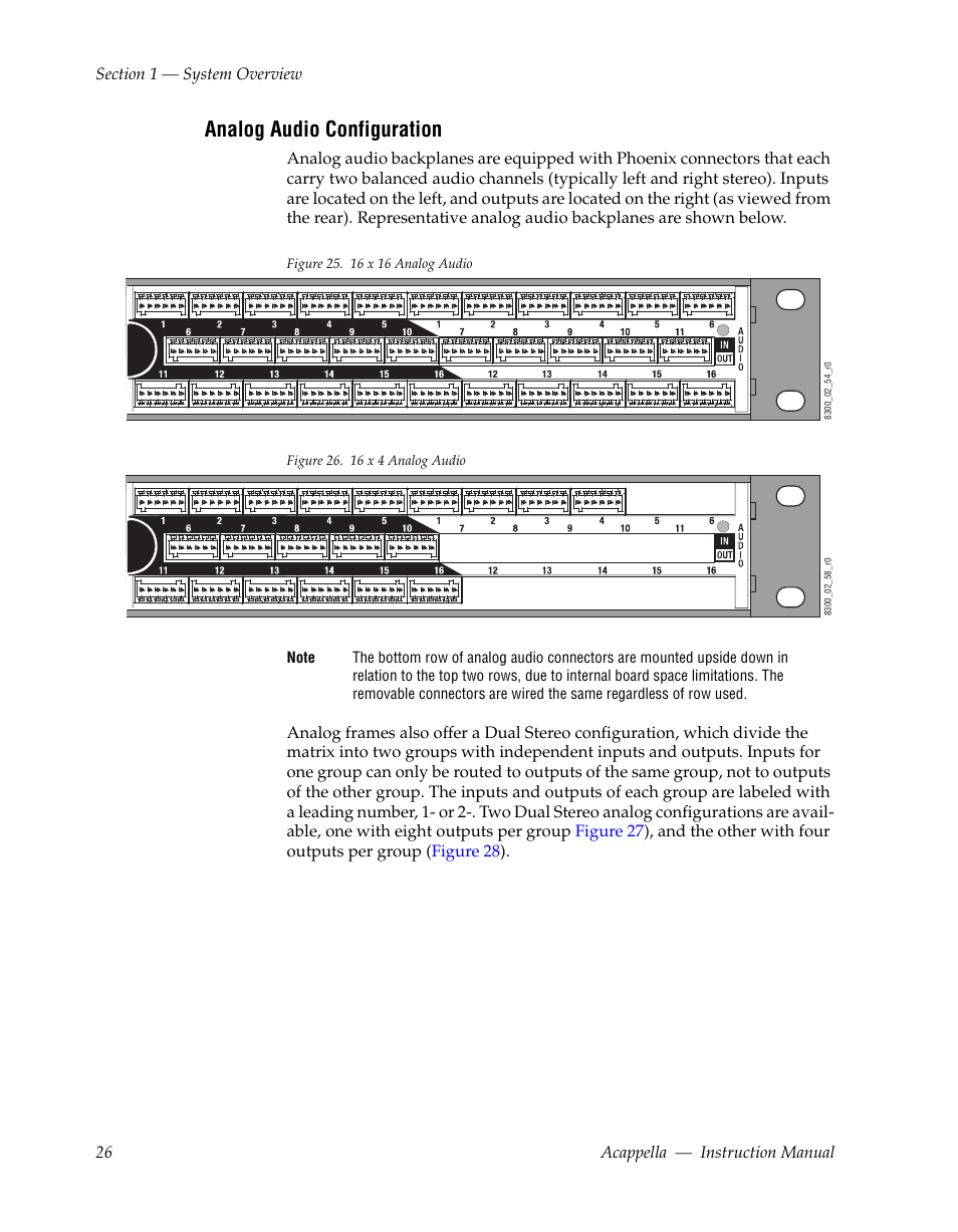 Analog audio configuration | Grass Valley Acappella v.3.1.0 User Manual | Page 26 / 110