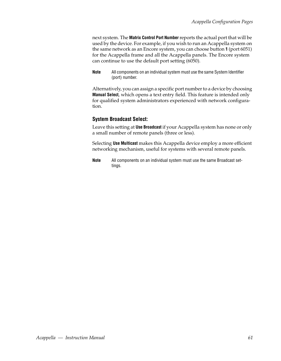 Grass Valley Acappella v.3.1.0 User Manual | Page 61 / 110