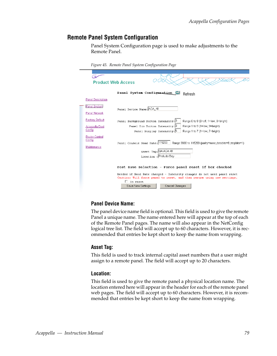 Remote panel system configuration | Grass Valley Acappella v.3.1.0 User Manual | Page 79 / 110