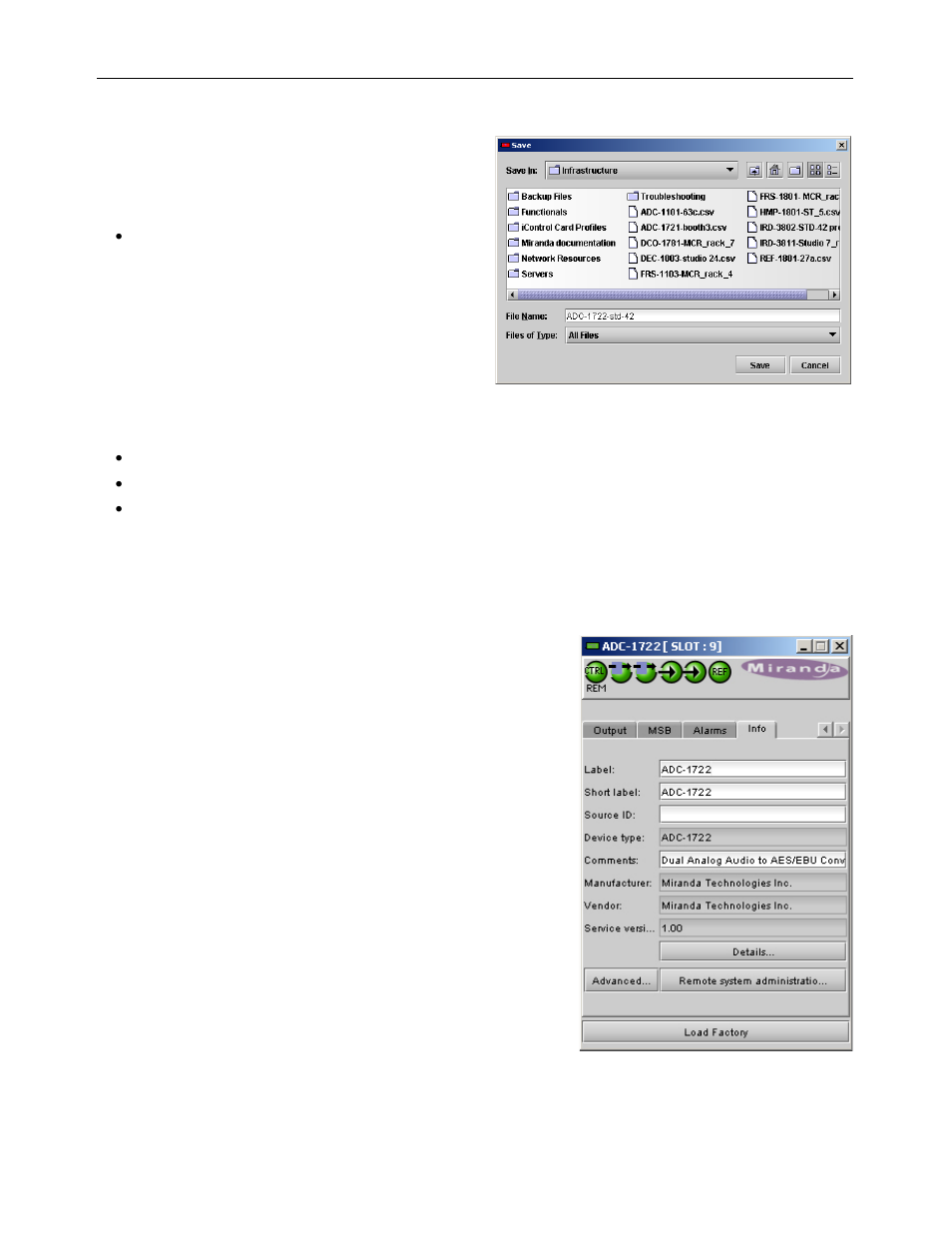 6 the info panel | Grass Valley ADC-1722 User Manual | Page 20 / 22