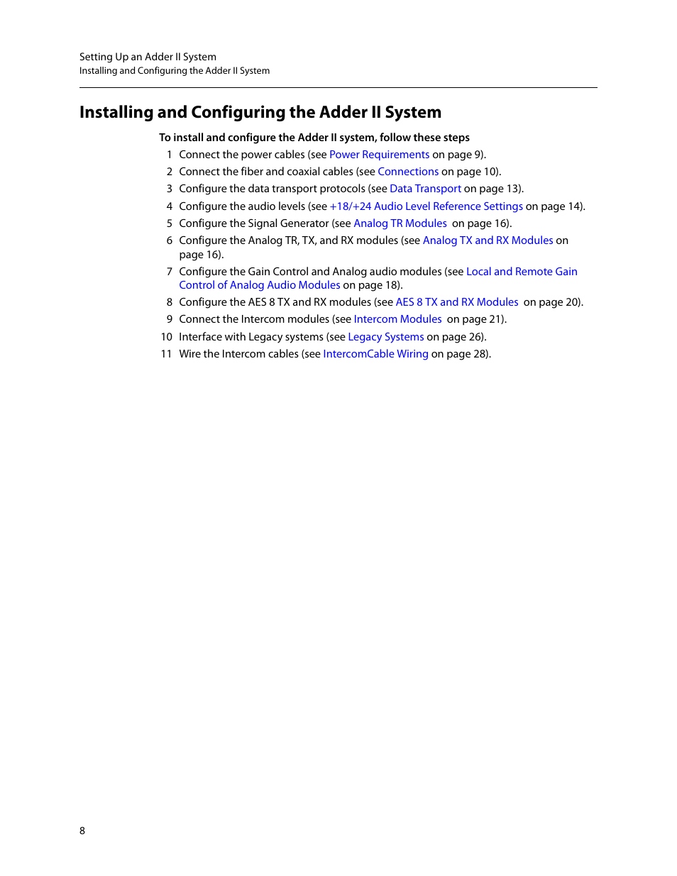 Installing and configuring the adder ii system | Grass Valley Adder II User Manual | Page 12 / 41
