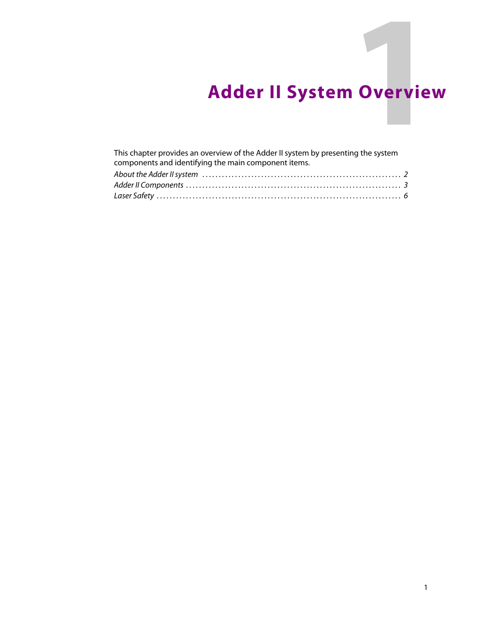 Adder ii system overview, 1 adder ii system overview | Grass Valley Adder II User Manual | Page 5 / 41