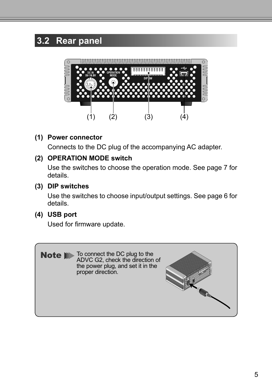 2 rear panel | Grass Valley ADVC G2 User Manual | Page 17 / 30