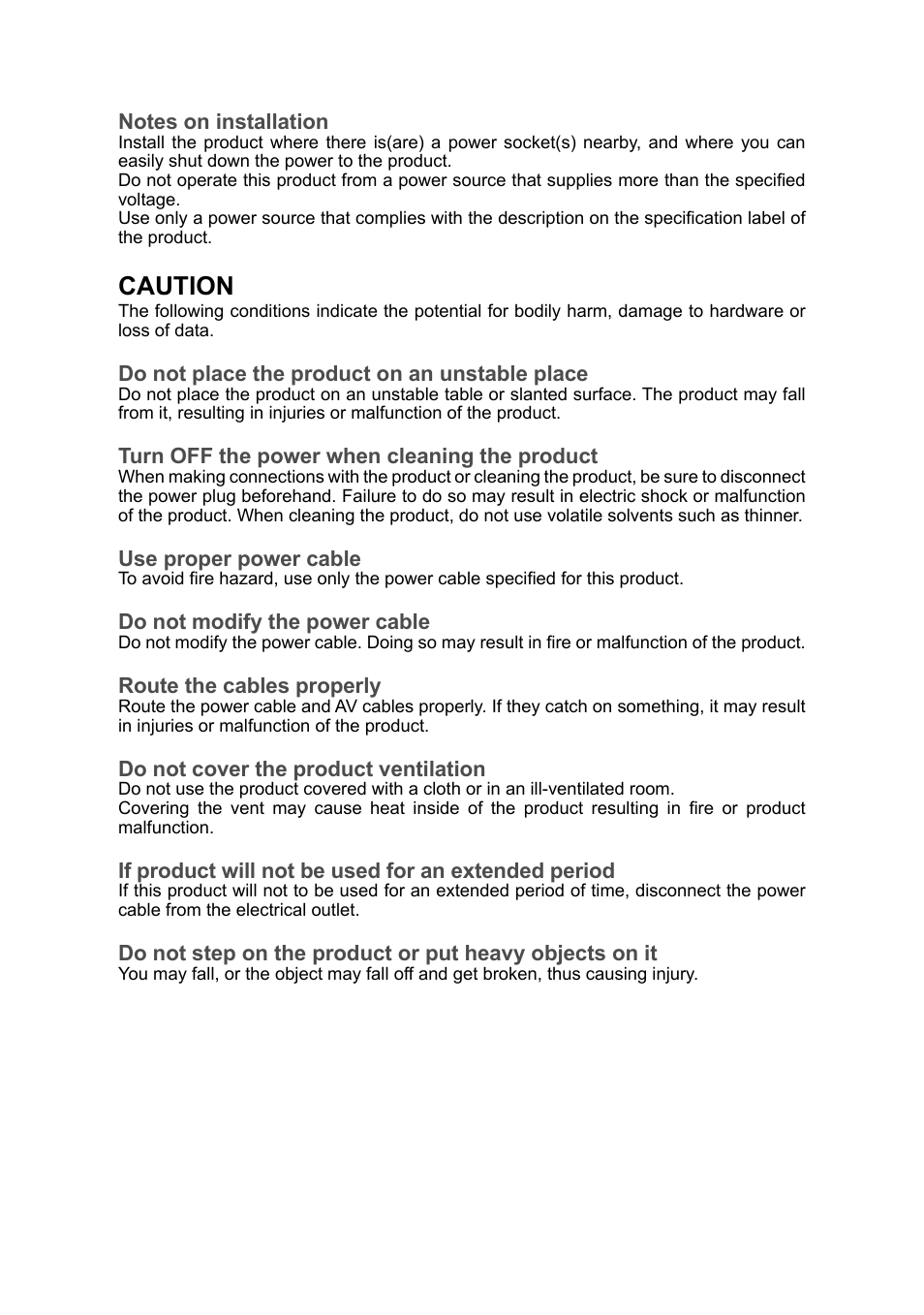 Caution | Grass Valley ADVC G3 User Manual | Page 4 / 28
