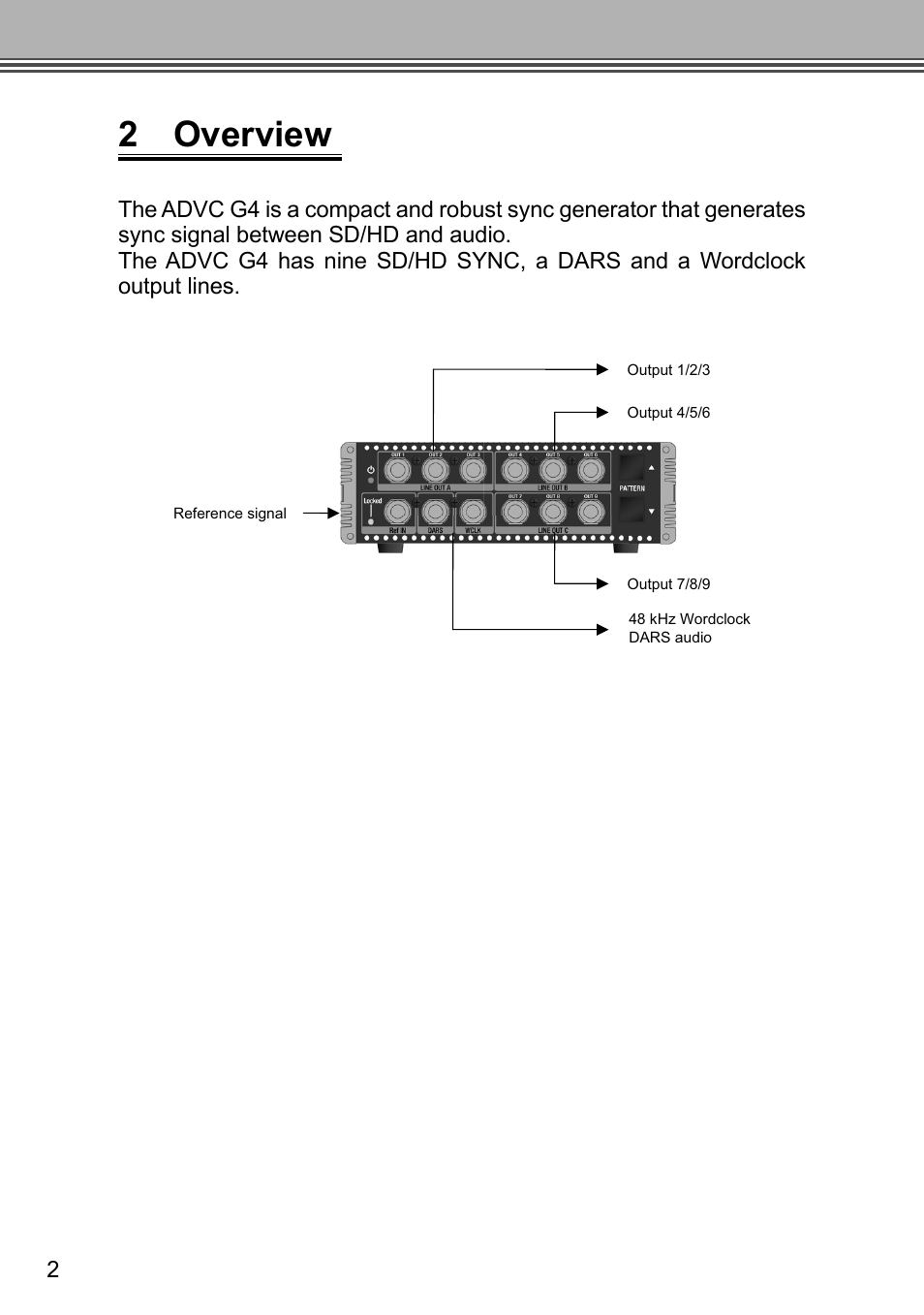 2 overview | Grass Valley ADVC G4 User Manual | Page 14 / 26